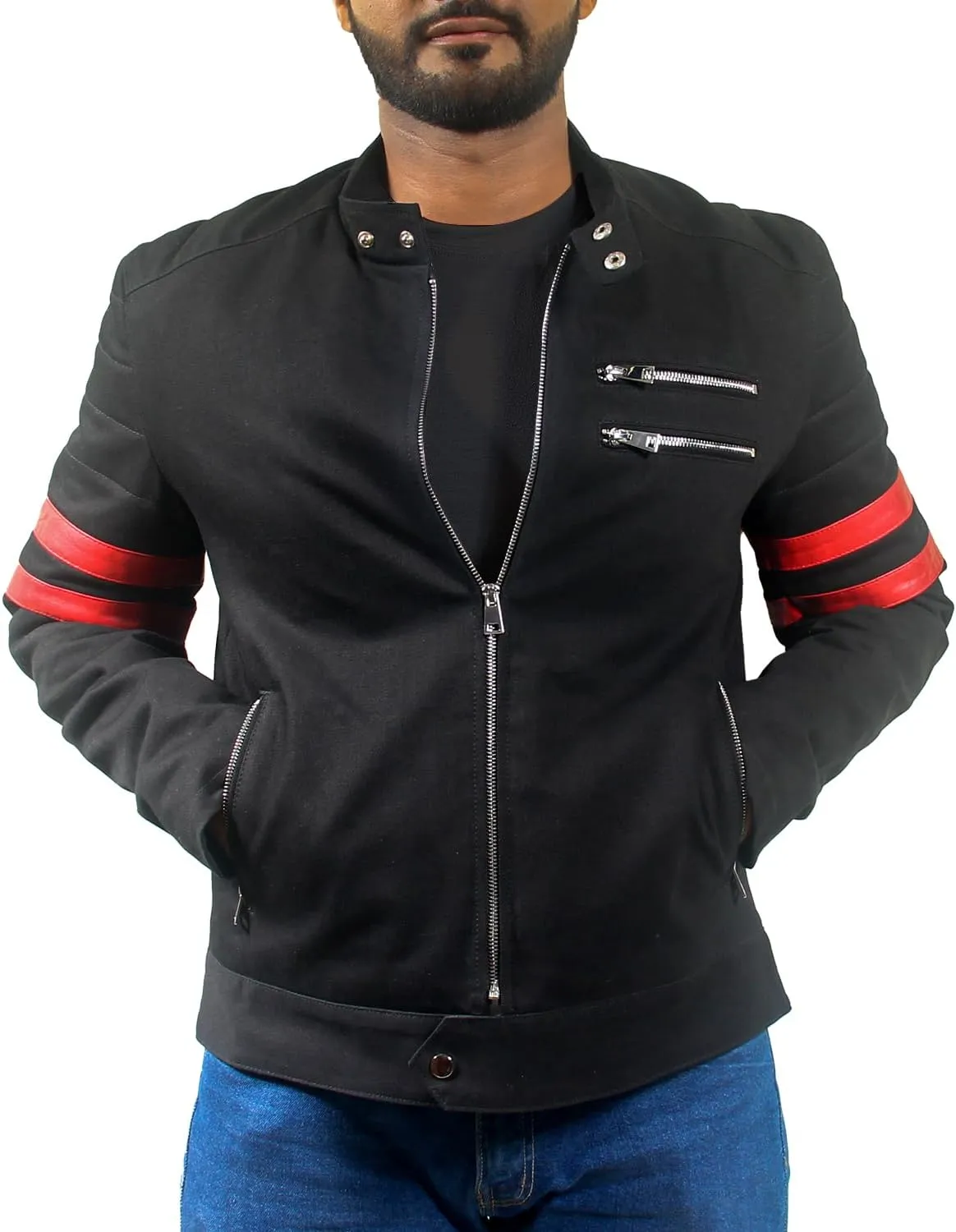 Mens Denim Jacket - Versatile Black Denim Coat Style Jacket