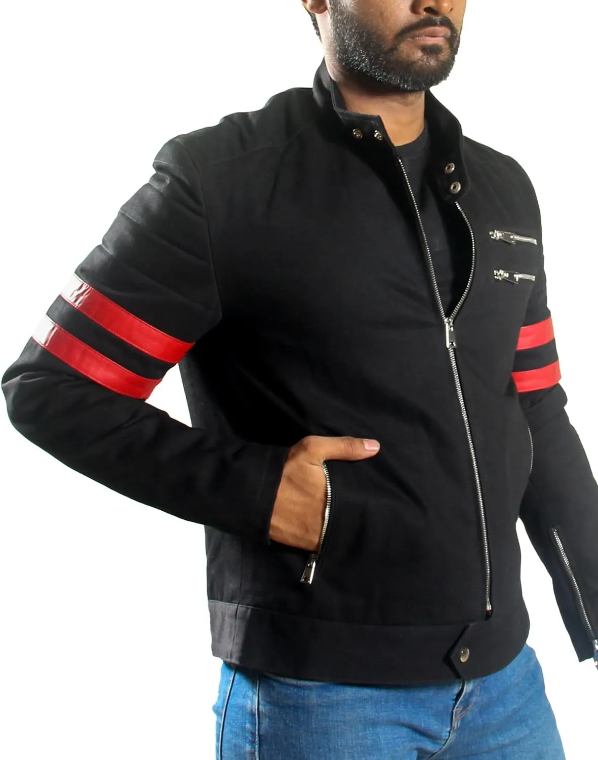 Mens Denim Jacket - Versatile Black Denim Coat Style Jacket