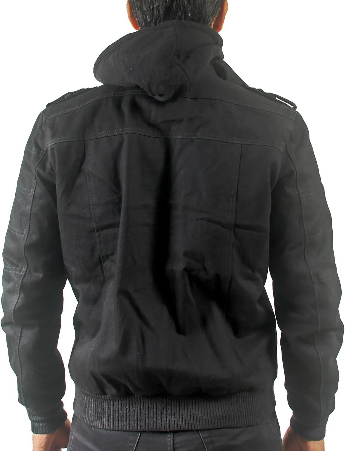 Mens Denim Jacket - Versatile Black Denim Coat Style Jacket