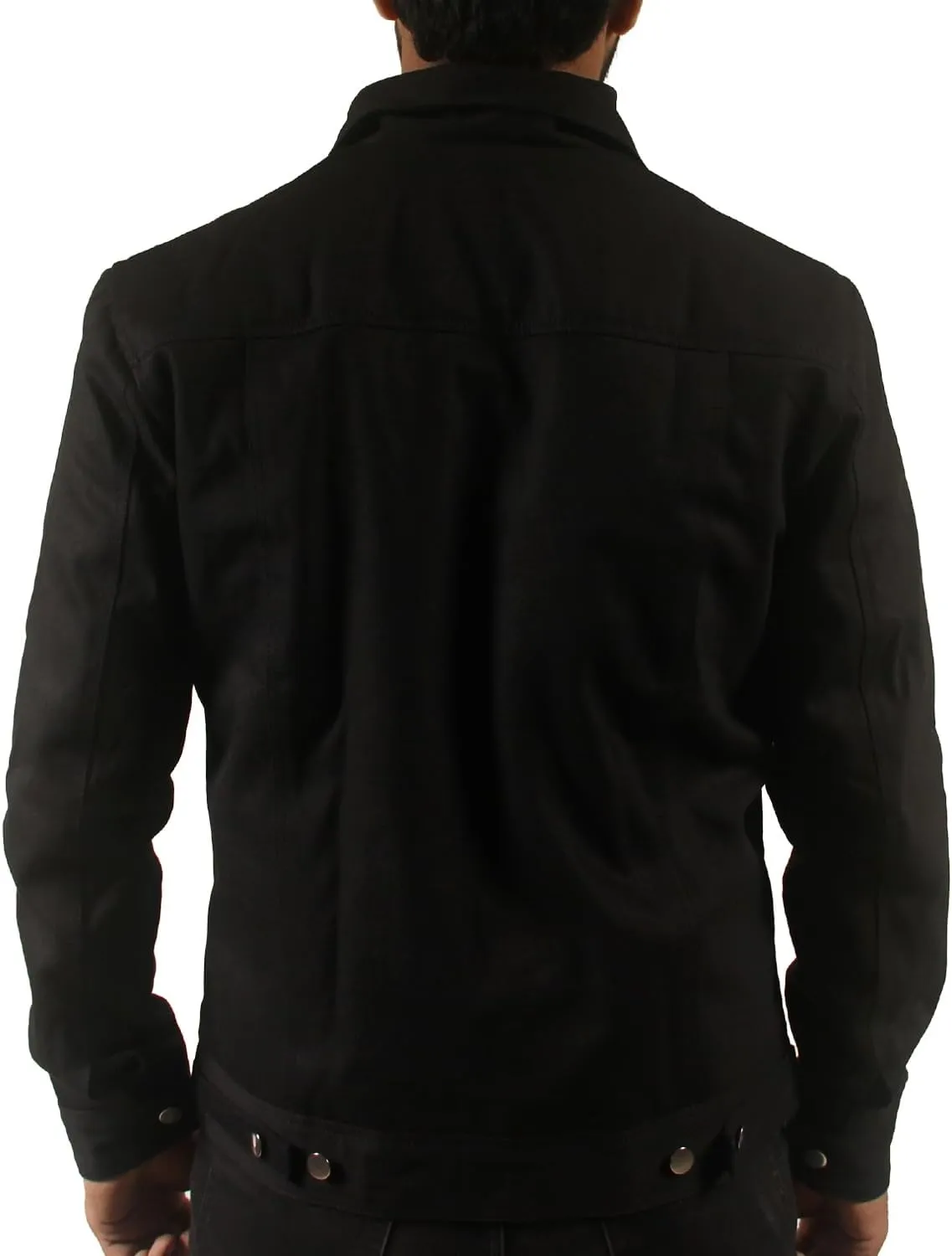 Mens Denim Jacket - Versatile Black Denim Coat Style Jacket