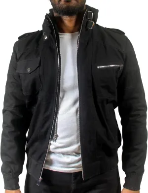 Mens Denim Jacket - Versatile Black Denim Coat Style Jacket