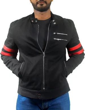 Mens Denim Jacket - Versatile Black Denim Coat Style Jacket