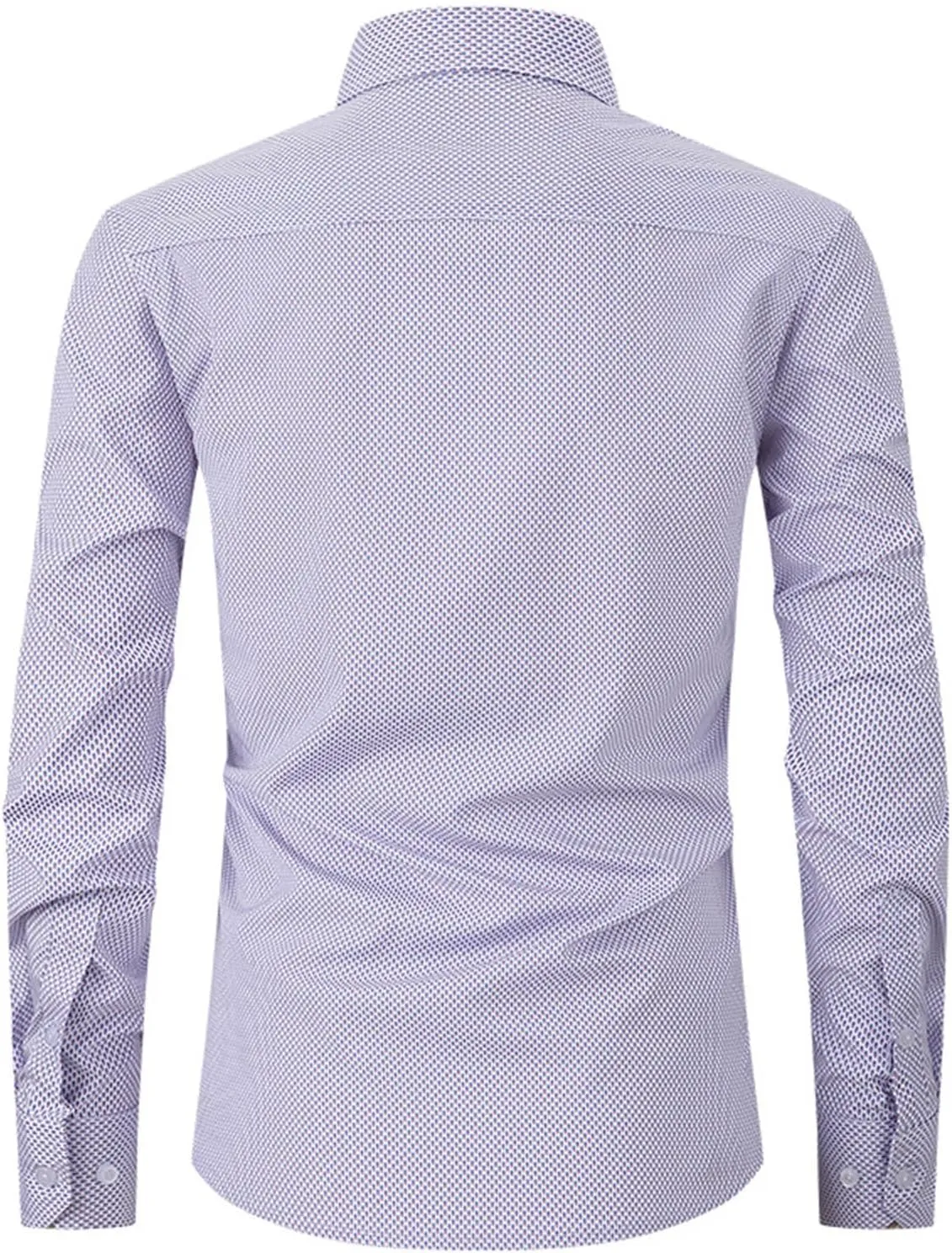 Men's Dress Shirts Solid Causal Long Sleeve Business Button Down Shirts Regular Fit Stretch Cotton Formal Dress Shirts