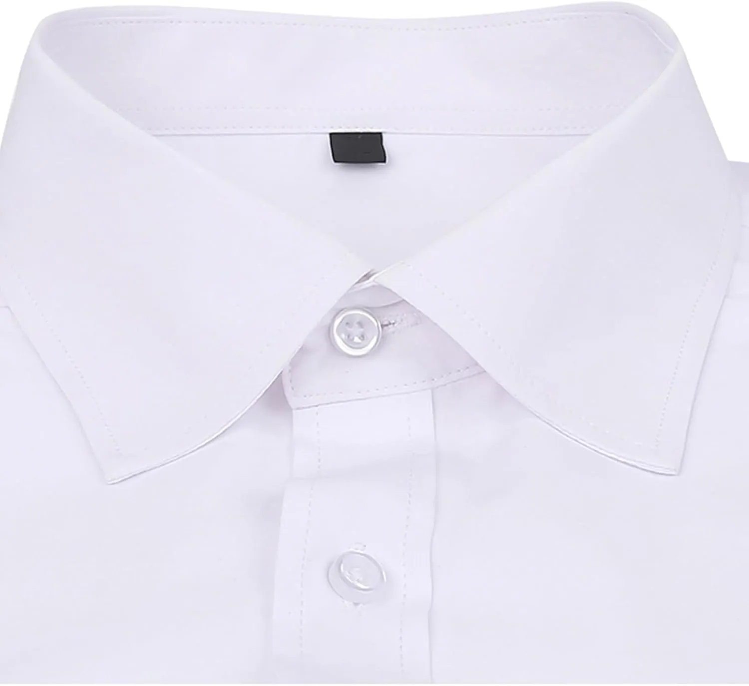 Men's Dress Shirts Solid Causal Long Sleeve Business Button Down Shirts Regular Fit Stretch Cotton Formal Dress Shirts