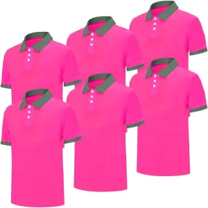 Mens’ High Visibility Safety Short Sleeve T-Shirt with Pocket Moisture Wicking Shirts,Multipack