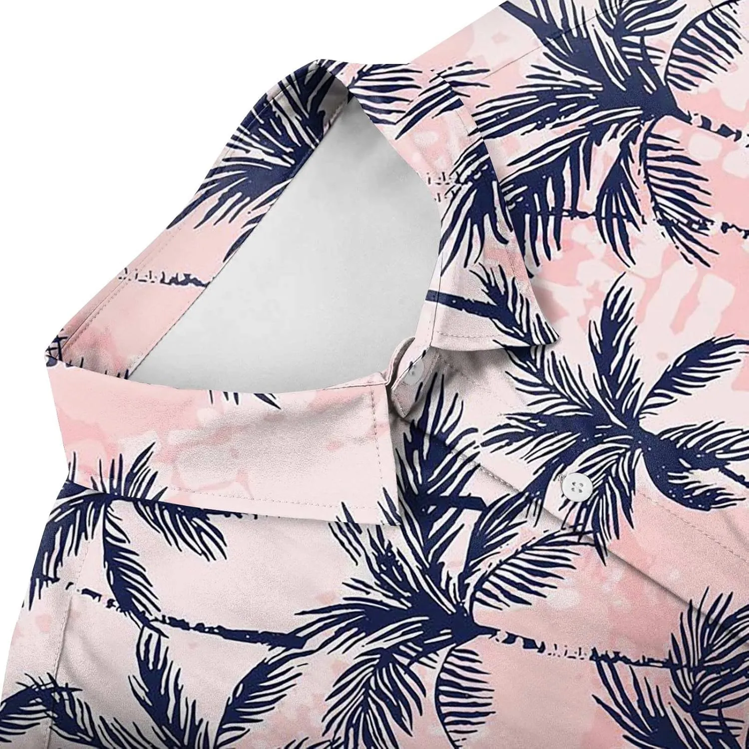 Mens Linen Shirts Short Sleeve Button Down Shirts Hawaii Shirts Wrinkle Casual Vacation Beach Summer Tops