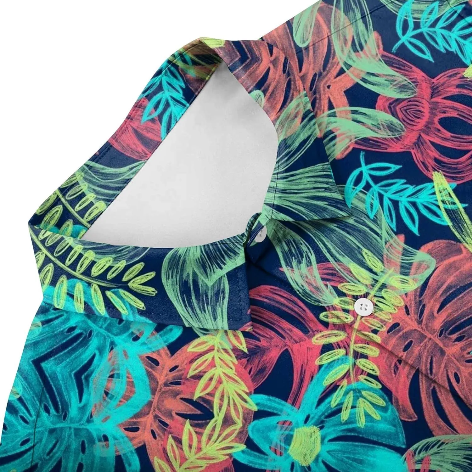 Mens Linen Shirts Short Sleeve Button Down Shirts Hawaii Shirts Wrinkle Casual Vacation Beach Summer Tops