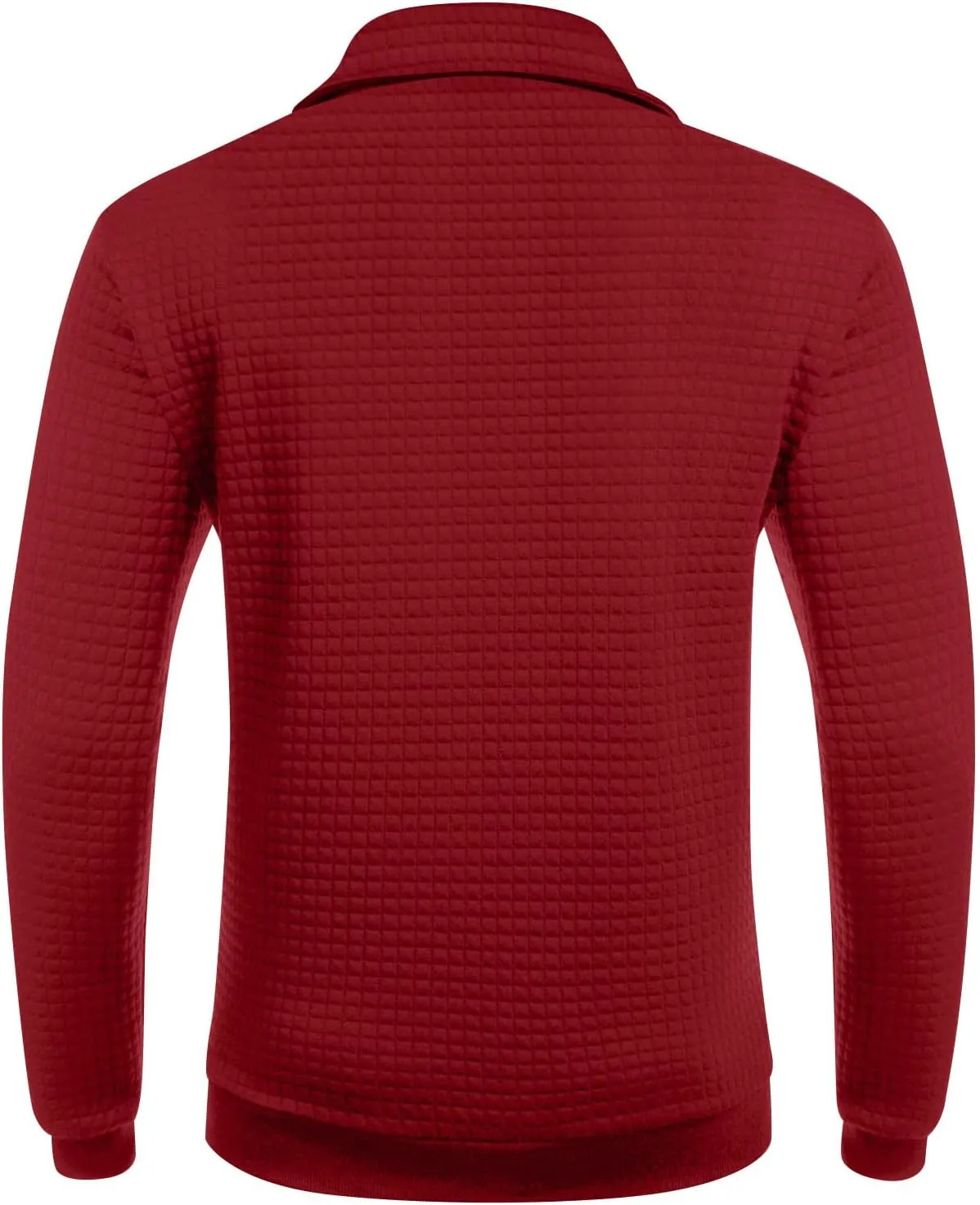 Men's Soft Sweaters Quarter Zip Pullover Sweatshirt Mock Neck Polo Sweater Casual Pullover Sweater with Ribbing Edge