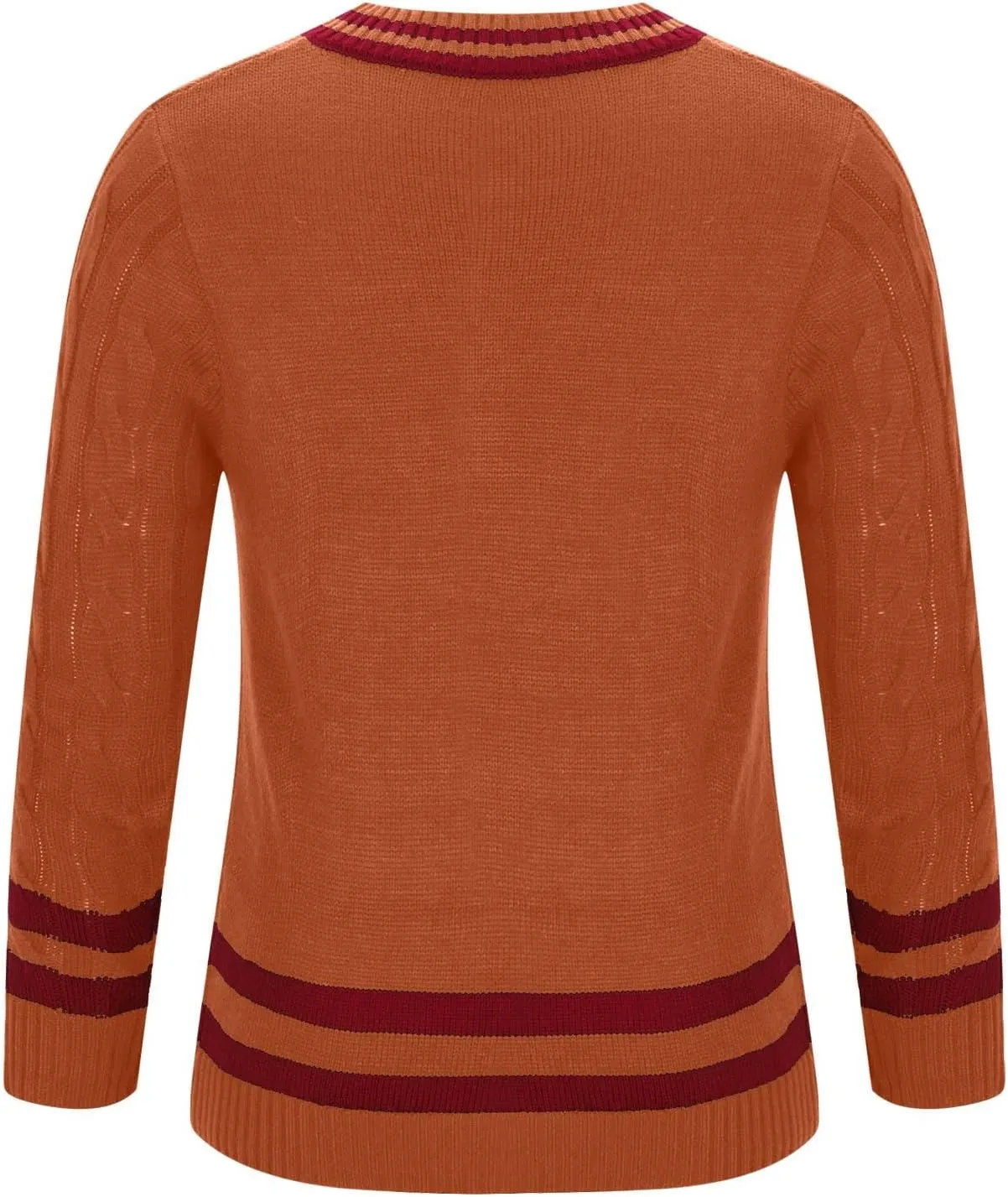 Mens Sweater Textured Knitted Sweaters Casual Long-Sleeve Work Bottom Sweaters V Neck Patchwork Stylish Sweaters