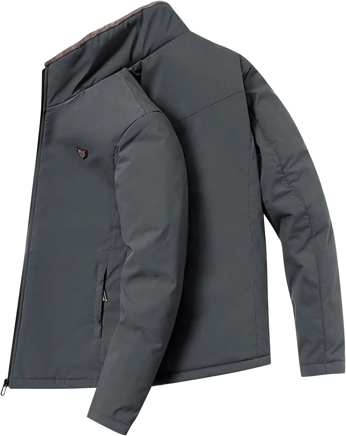 Men's Sweater Winter Thickened Long Sleeve Jacket Composite Warm Coat Turtle Necks, M-2XL