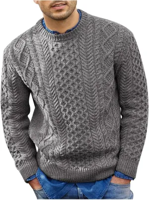 Mens Sweaters and Pullovers Winter Dressy Casual Vintage Aztec Work Sweater