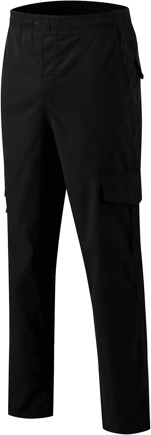 Mens Sweatpants with Pockets Big and Tall Fleece Cargo Sweatpants Stretch Elastic Running Athletic Sports Pants Casual