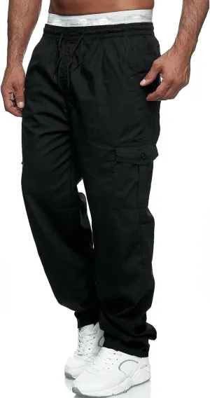 Mens Sweatpants with Pockets Big and Tall Fleece Cargo Sweatpants Stretch Elastic Running Athletic Sports Pants Casual
