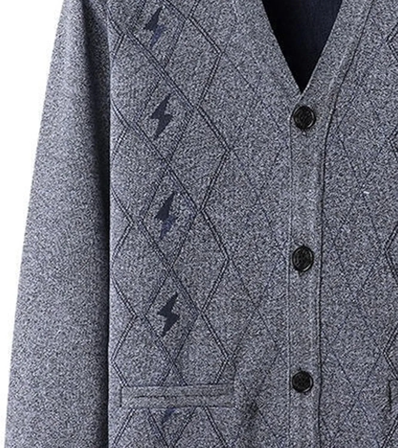 Men's Warm Cardigan Sweaters Long Sleeve V Neck Chunky Button Down Sweaters Fall Winter Outwear Knitted Sweaters