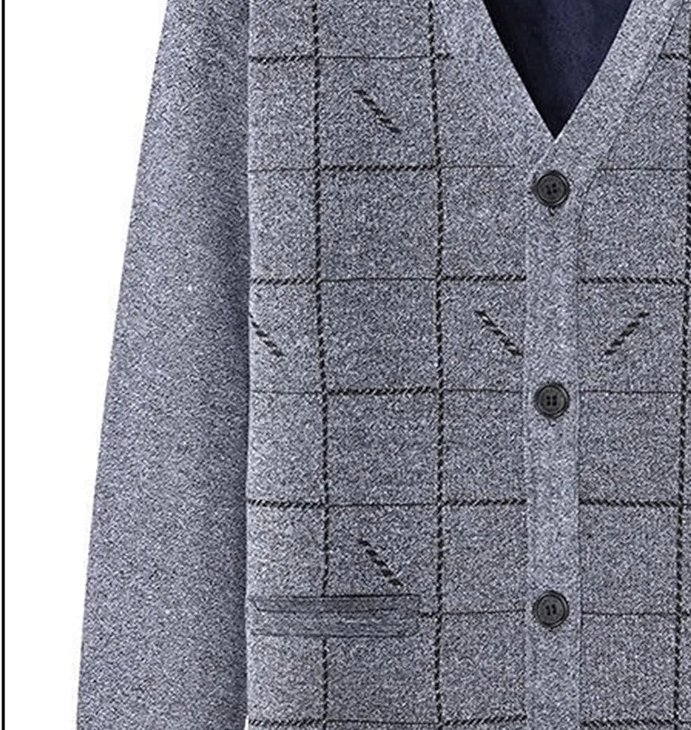 Men's Warm Cardigan Sweaters Long Sleeve V Neck Chunky Button Down Sweaters Fall Winter Outwear Knitted Sweaters