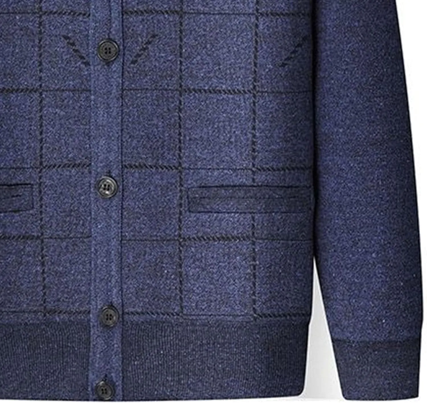Men's Warm Cardigan Sweaters Long Sleeve V Neck Chunky Button Down Sweaters Fall Winter Outwear Knitted Sweaters