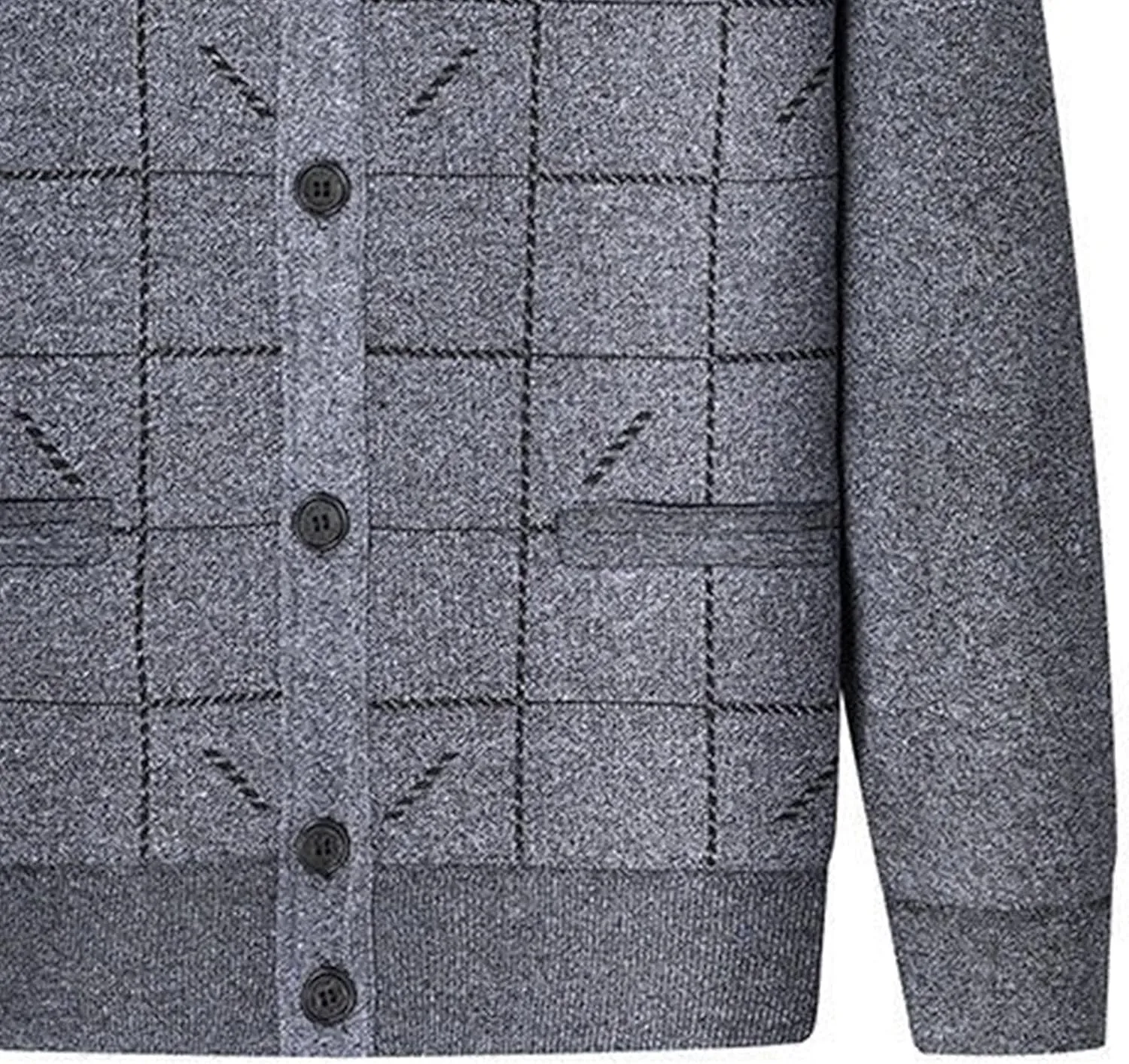 Men's Warm Cardigan Sweaters Long Sleeve V Neck Chunky Button Down Sweaters Fall Winter Outwear Knitted Sweaters