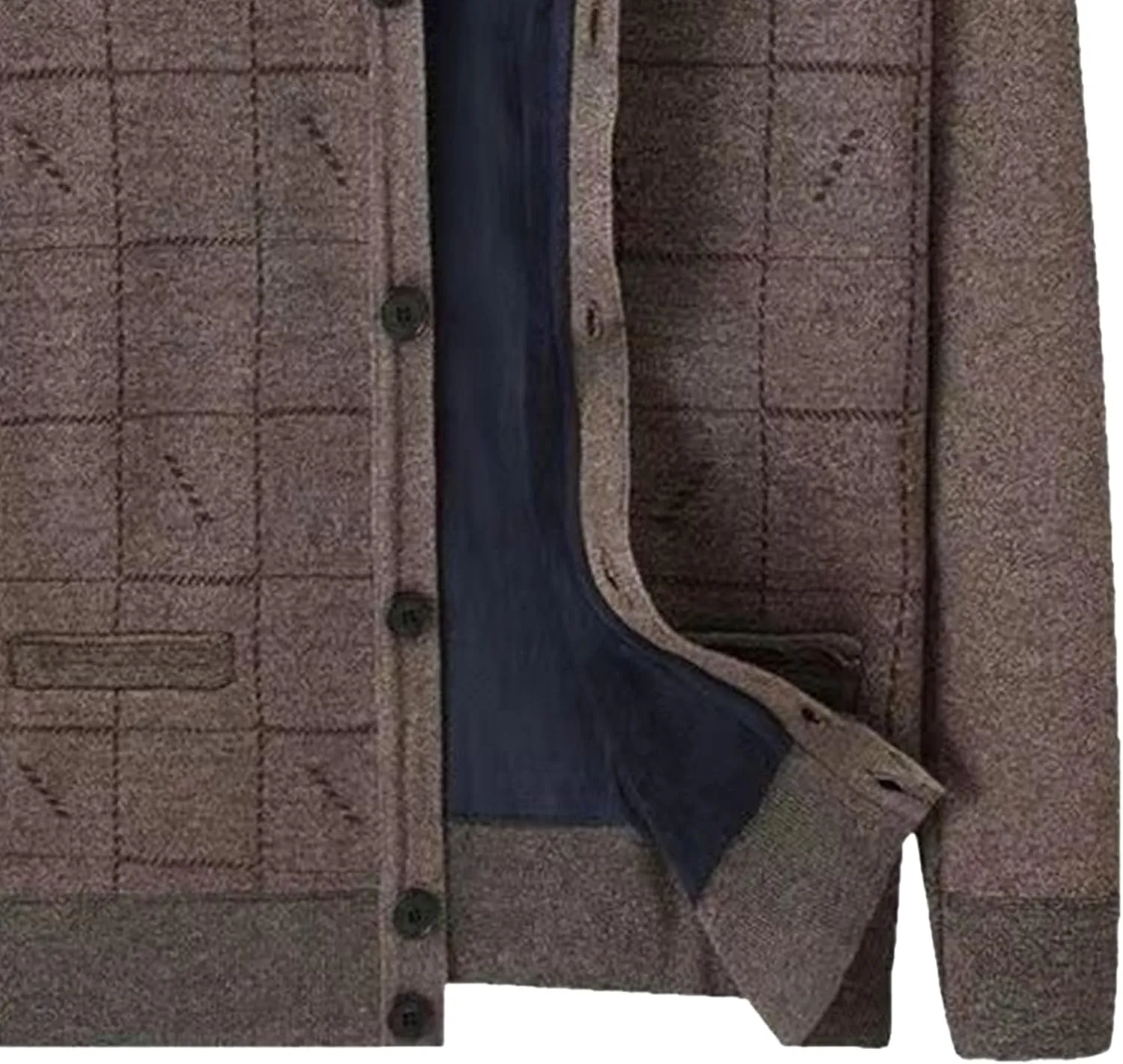Men's Warm Cardigan Sweaters Long Sleeve V Neck Chunky Button Down Sweaters Fall Winter Outwear Knitted Sweaters