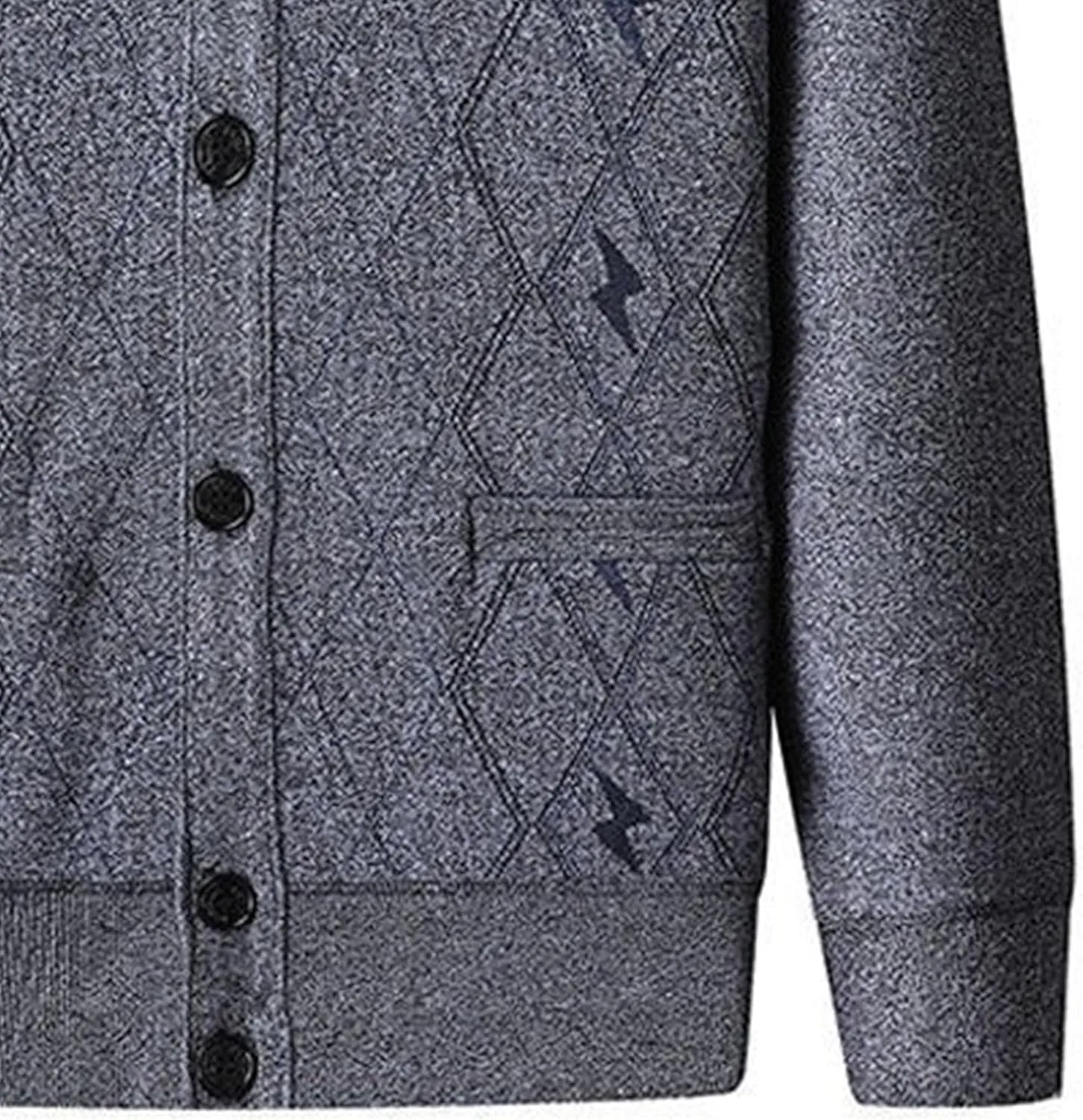 Men's Warm Cardigan Sweaters Long Sleeve V Neck Chunky Button Down Sweaters Fall Winter Outwear Knitted Sweaters
