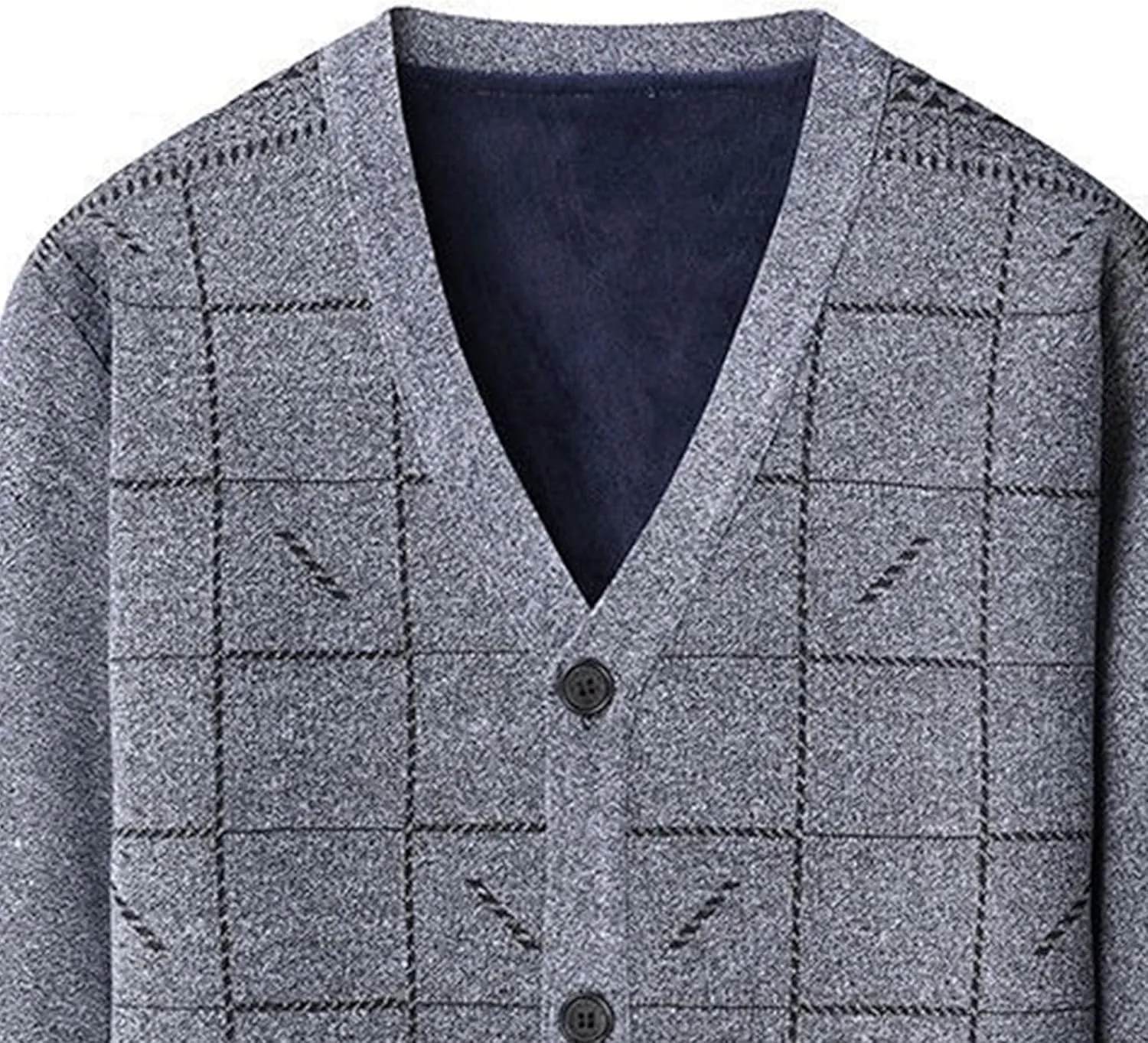 Men's Warm Cardigan Sweaters Long Sleeve V Neck Chunky Button Down Sweaters Fall Winter Outwear Knitted Sweaters