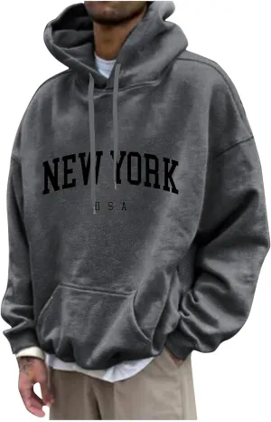 Men's Workout Hoodie Lightweight Gym Athletic Sweatshirt Fashion Pullover Hooded Basic Sport Sweatshirt