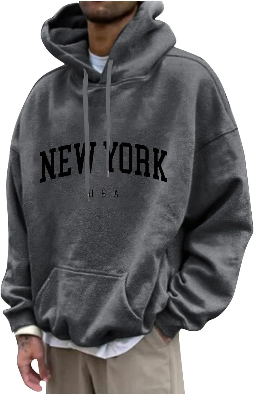 Men's Workout Hoodie Lightweight Gym Athletic Sweatshirt Fashion Pullover Hooded Basic Sport Sweatshirt
