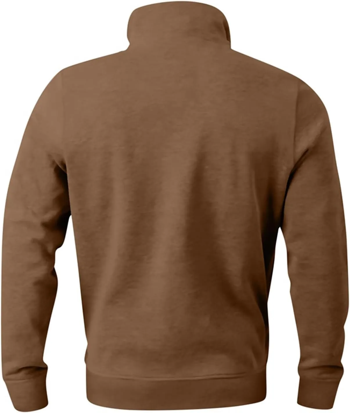 Men's Zip Collar Sweater Activewear Solid Vintage Jackets Long Sleeve Comfort Warm Sweatshirts with Elbow Patches