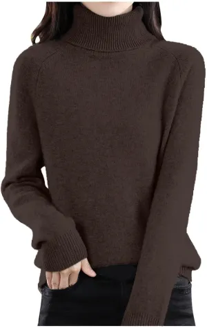 Mock Turtleneck for Women Cashmere Sweaters for Women Clearance Brown Sweater Woman Chocolate Brown Sweaters for Women Womens Brown Sweater Dark Brown Sweaters Women Brown Sweaters