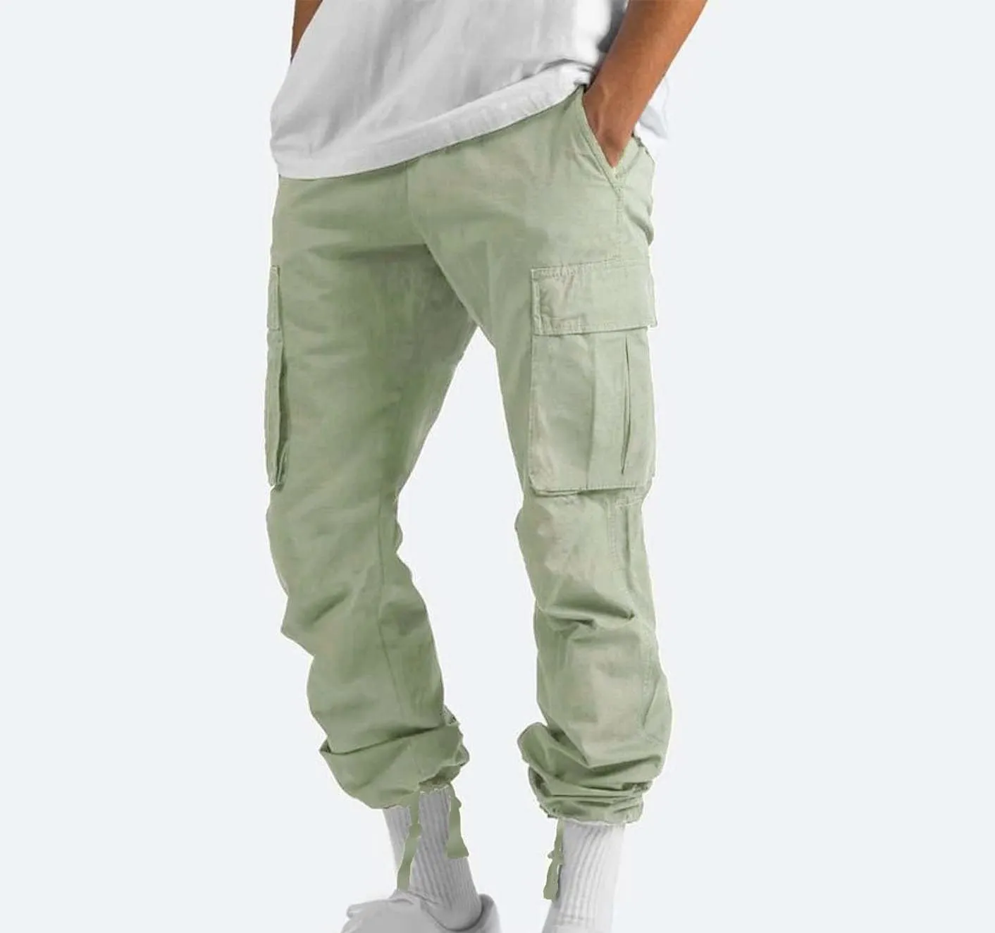 Muscularfit Sweatpants for Men Causal Cotton Multi Pockets Cargo Pants 2023 Baggy Joggers Athletic Pants Loose Fit Sweatpants