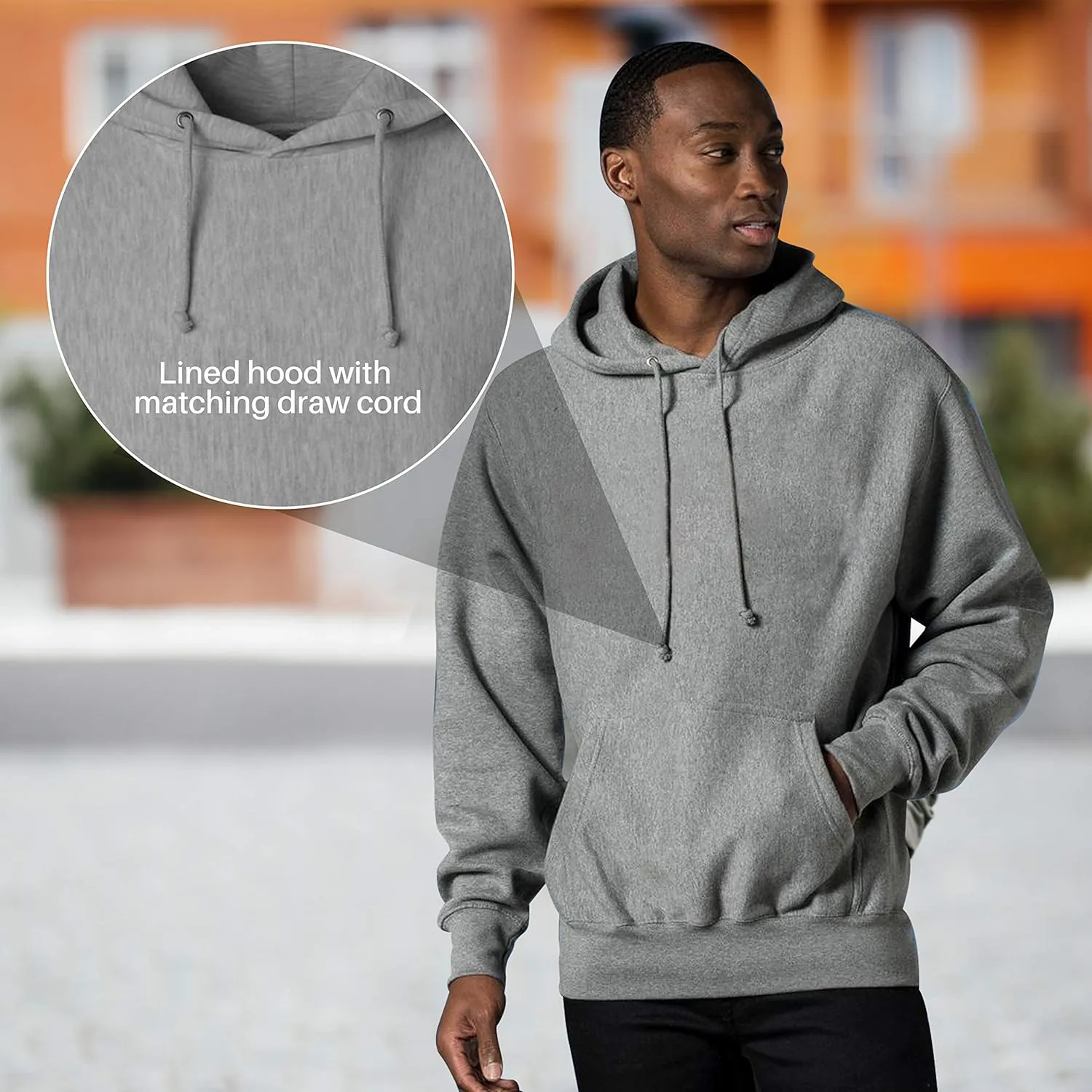 MV Sport Casual Heavyweight Fleece Hoodies for Men Thick Drawstring Hoodie Sweatshirt Mens Hoodies Cotton Pullover