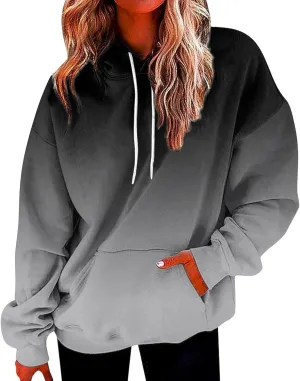 Oversized Hoodies For Women,2024 Fall Trendy Print Graphic Hoodies Casual Pullover Tops Long Sleeve Y2K Sweatshirt