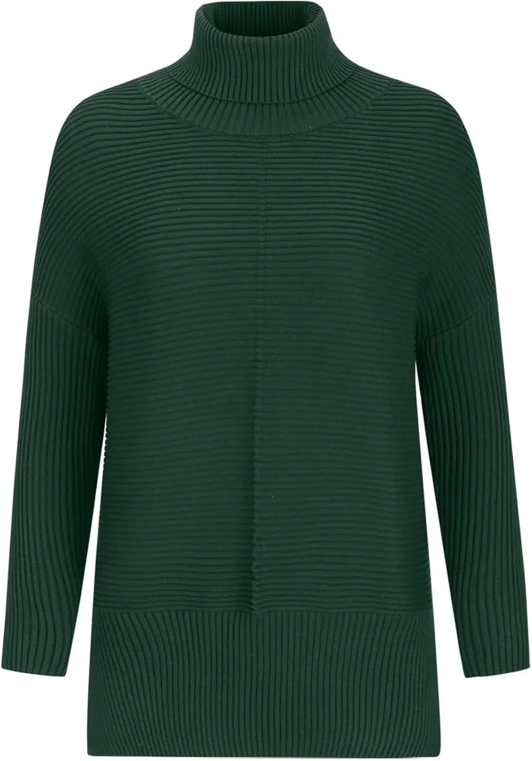 Oversized Sweaters for Women Turtleneck Bat-Wing Long Sleeve Ribbed Pullover Cozy Baggy Sweater 2024 Fall Outfits