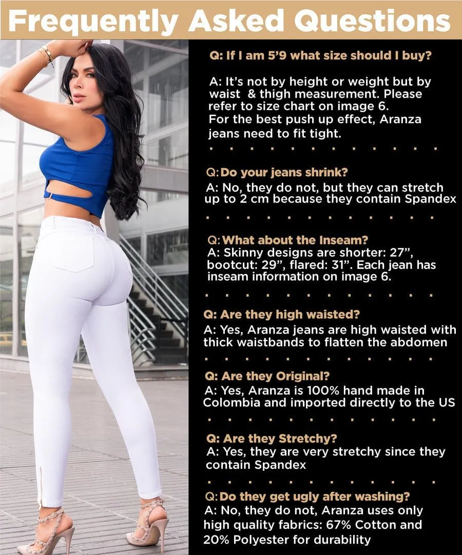 Pantalones Colombianos Levanta Cola | Butt Lifting Jeans for Women Colombian Jeans for Women Butt Lift Boot Cut Jeans Blue