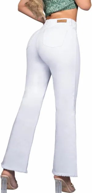 Pantalones Colombianos Levanta Cola | Butt Lifting Jeans for Women Colombian Jeans for Women Butt Lift Boot Cut Jeans Blue