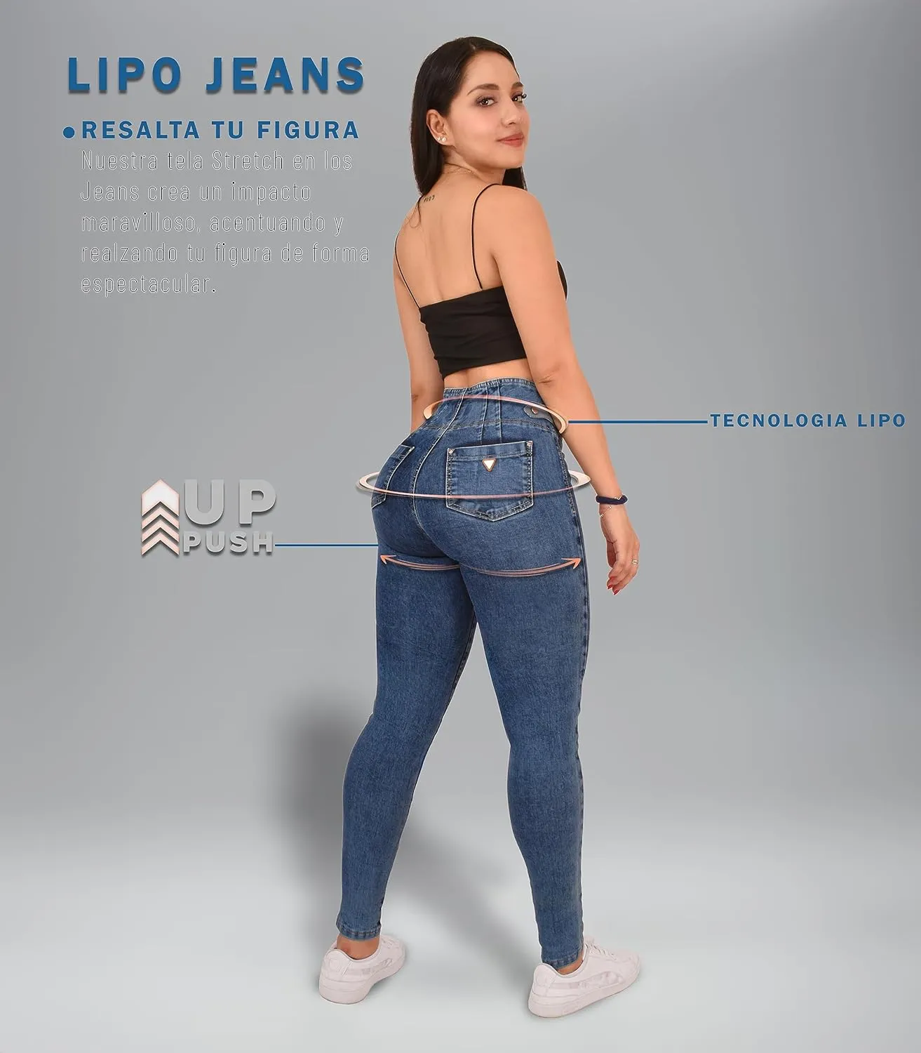 Pantalones Colombianos Levanta Pompa | Butt Lifting High Waisted Jeans for Women | Lipo Jeans