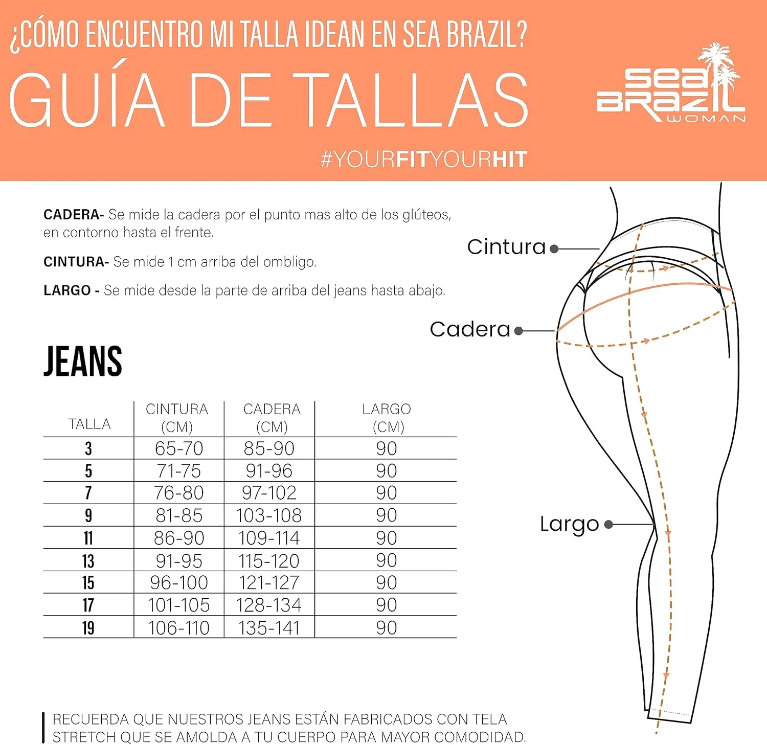 Pantalones Colombianos Levanta Pompa | Butt Lifting High Waisted Jeans for Women | Lipo Jeans