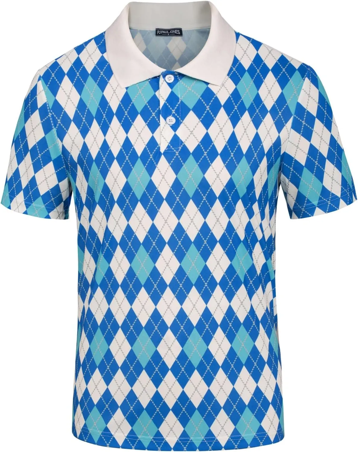 PJ PAUL JONES Mens Polo Shirt Short Sleeve Performance Golf Polo Shirts Daily CasualWear