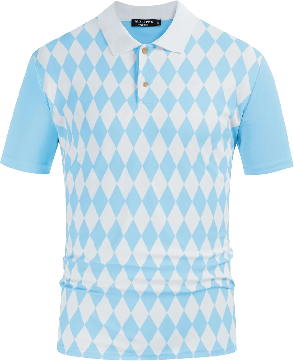 PJ PAUL JONES Mens Polo Shirt Short Sleeve Performance Golf Polo Shirts Daily CasualWear