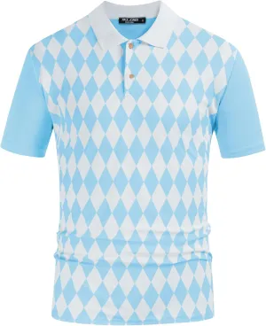 PJ PAUL JONES Mens Polo Shirt Short Sleeve Performance Golf Polo Shirts Daily CasualWear