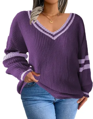 Plus-Size Sweaters for Women Long Sleeve Knit Pullover Sweaters 1XL-5XL
