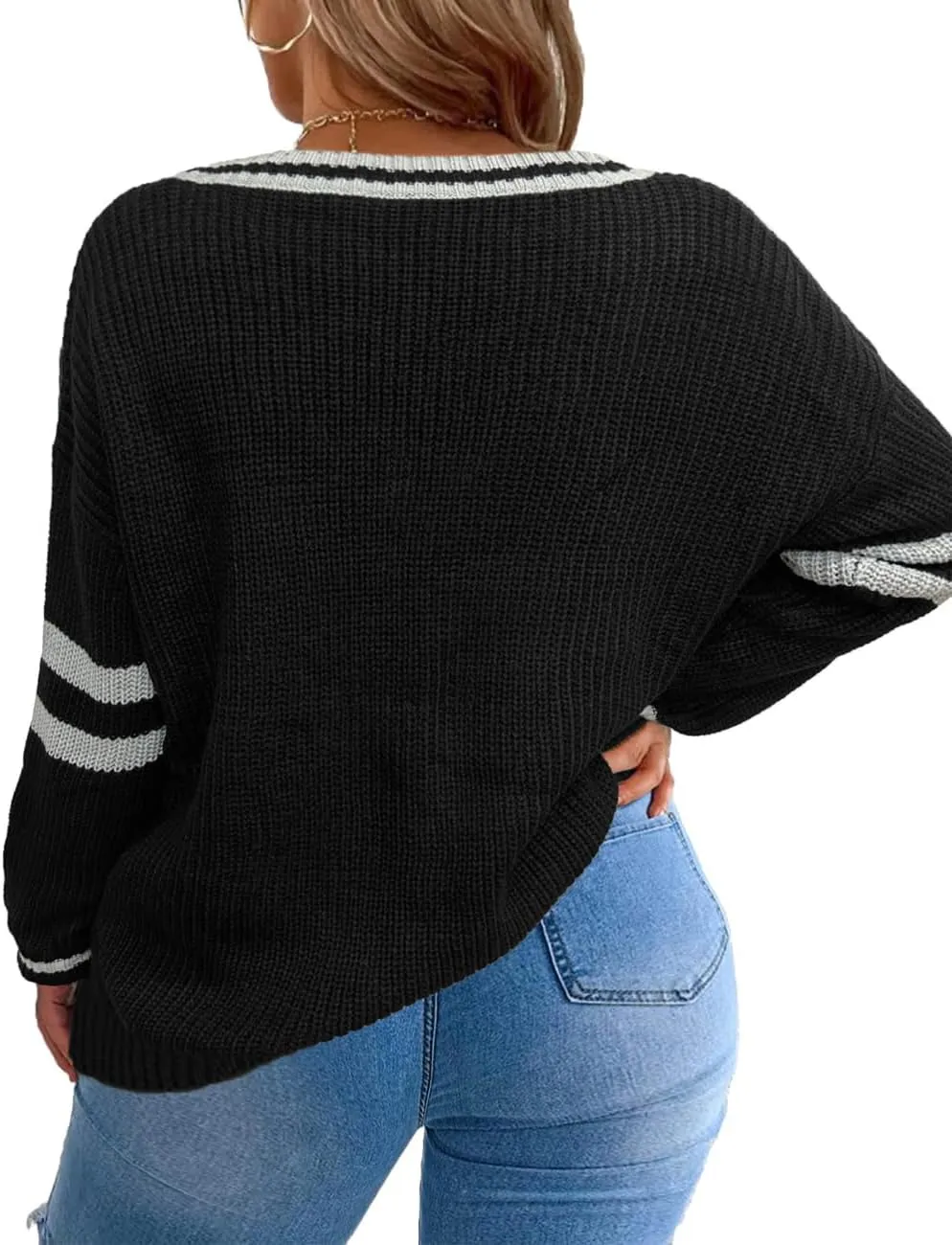 Plus-Size Sweaters for Women Long Sleeve Knit Pullover Sweaters 1XL-5XL