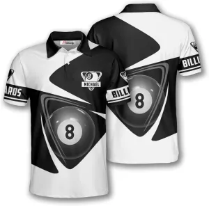 PRIMESTY Custom Billiards Shirts- Men's Billiards Polo Shirts- Personalized Pool Jerseys