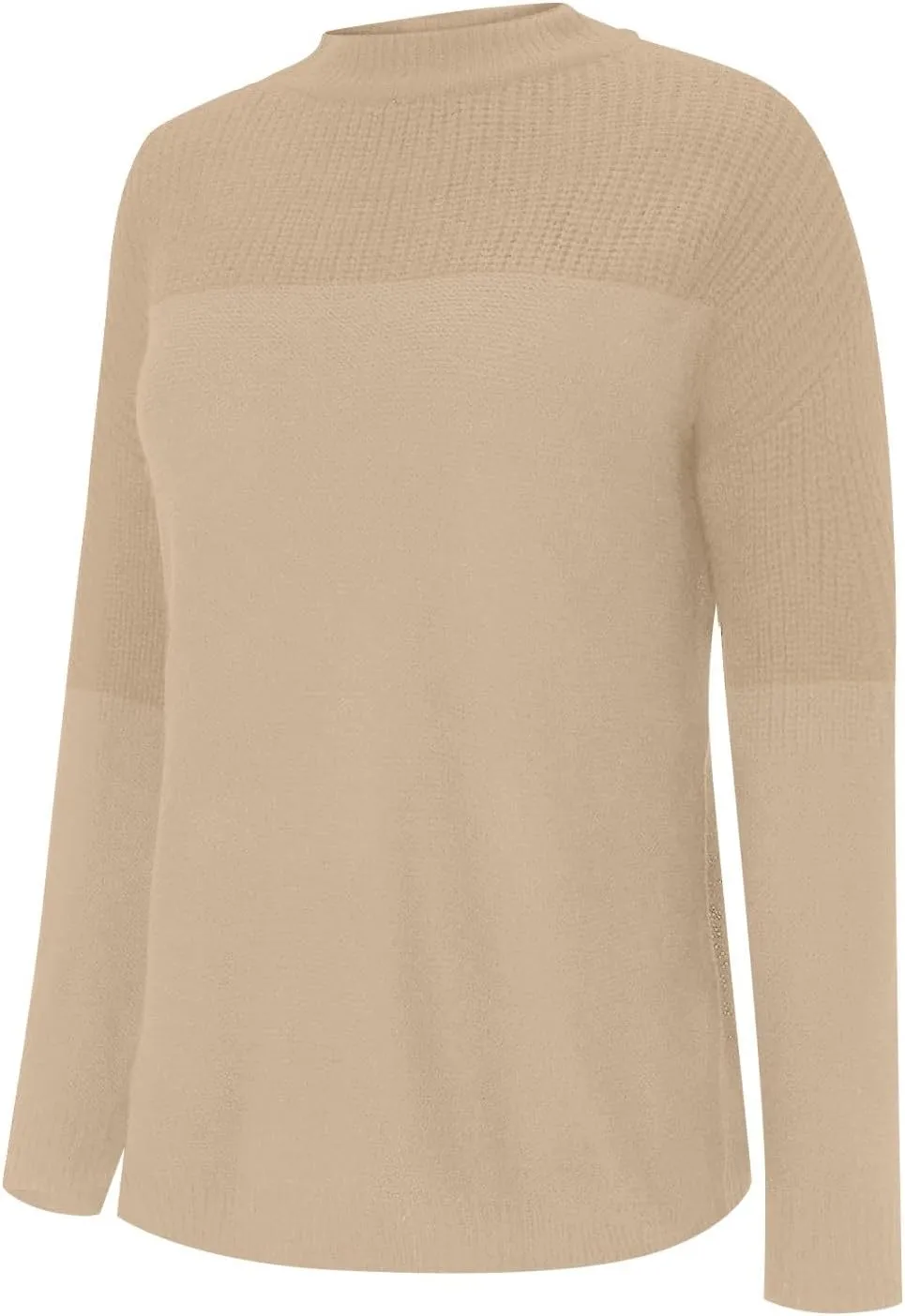 Pullover Sweaters for Women Crewneck Long Sleeve Knitted Sweaters Comfy Chunky Knit Sweaters Tops