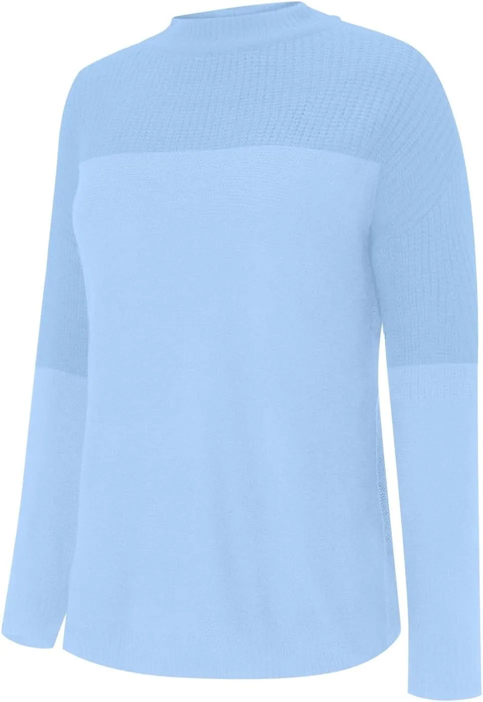 Pullover Sweaters for Women Crewneck Long Sleeve Knitted Sweaters Comfy Chunky Knit Sweaters Tops