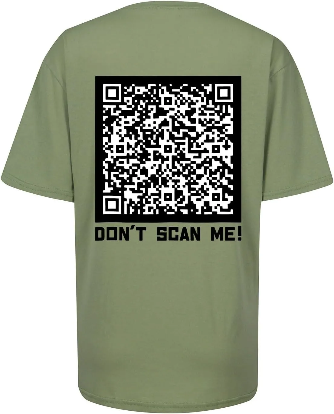 QR Code Shirts for Women Oversized Casual Crewneck Shorts Sleeve Pullover Tops Scan for A Fun Message T-Shirt