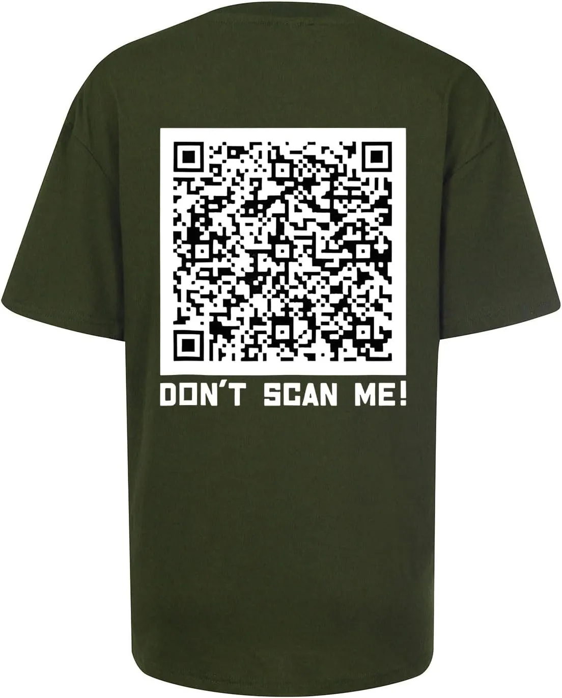 QR Code Shirts for Women Oversized Casual Crewneck Shorts Sleeve Pullover Tops Scan for A Fun Message T-Shirt