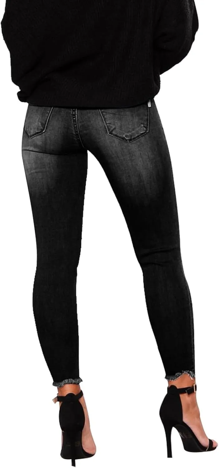 Ripped Jeans Womens Fall Fashion 2024 Trendy Stretchy Skinny Jeans Boyfriend Distressed Jeans Destroyed Denim Jeggings