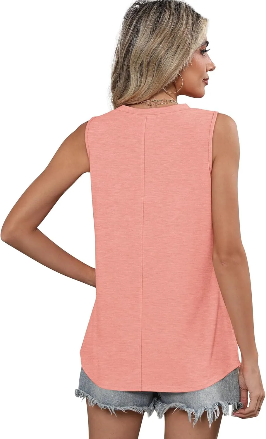 SAMPEEL Womens Tank Tops Loose Casual Summer Tops Crew Neck Basic Sleeveless Shirts Trendy 2025