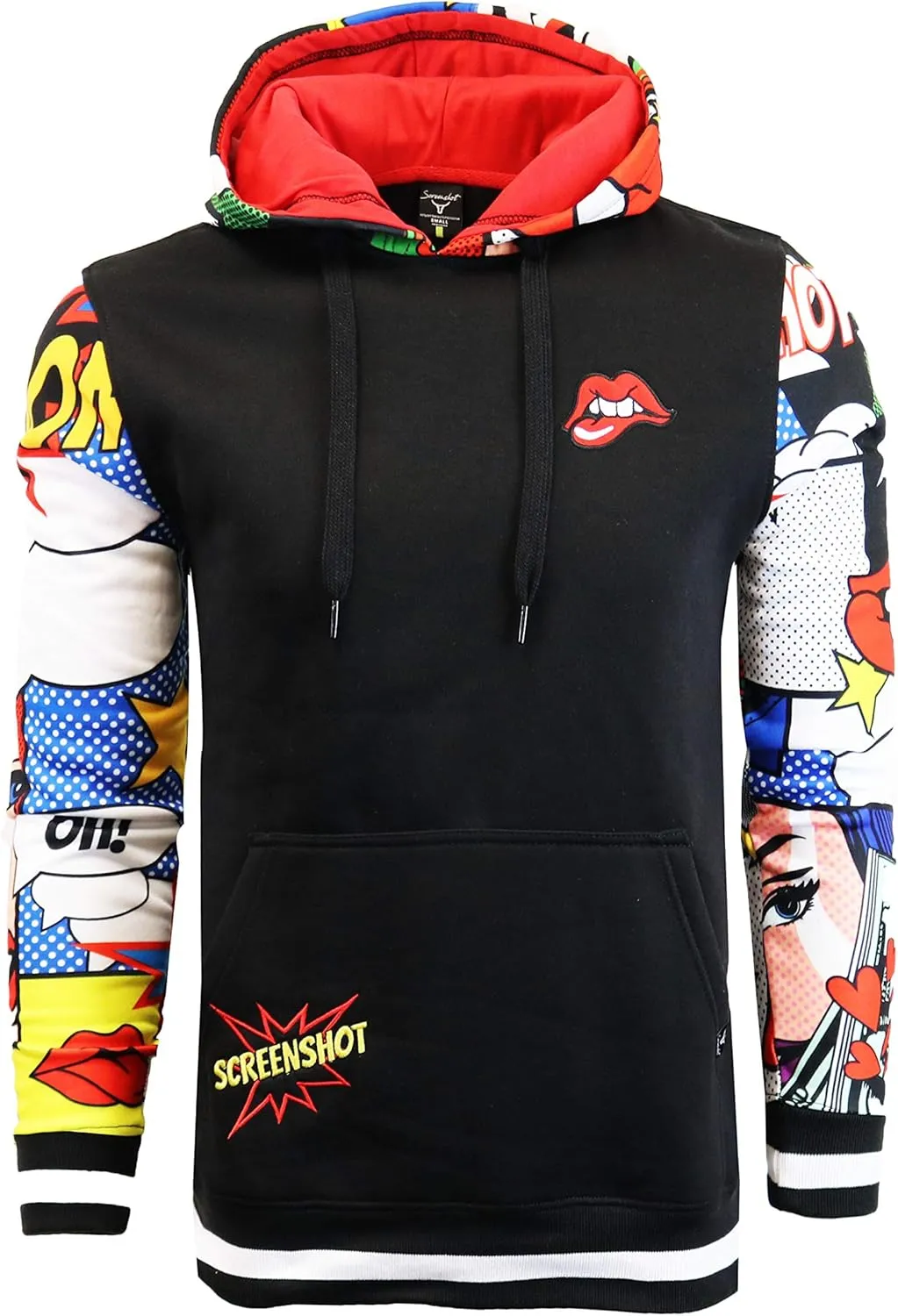 SCREENSHOT Mens Urban Hip Hop Premium Fleece Hoodie - Modern Pullover NYC Street Fashion Urbanwear Hooded Sweatshirt