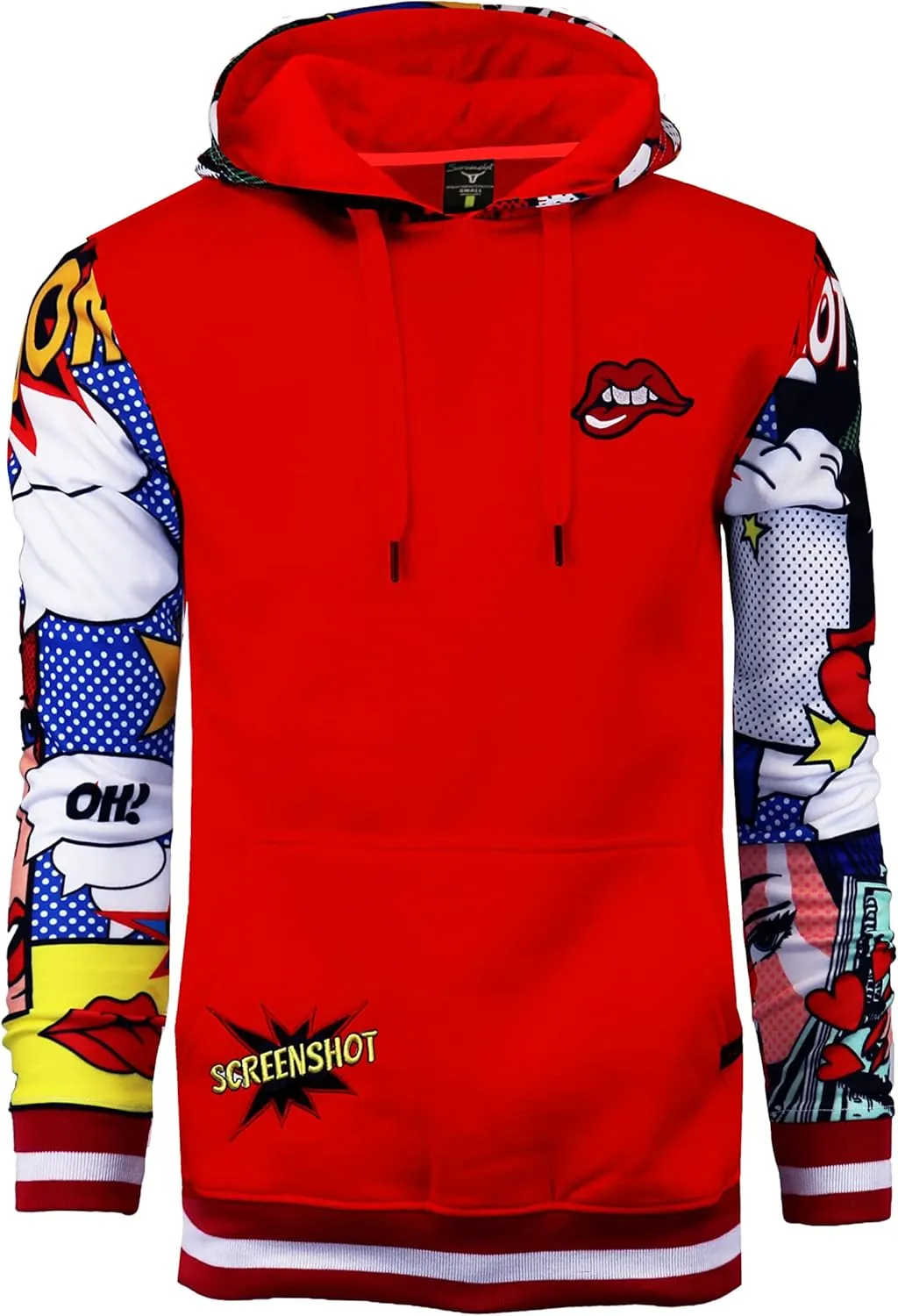 SCREENSHOT Mens Urban Hip Hop Premium Fleece Hoodie - Modern Pullover NYC Street Fashion Urbanwear Hooded Sweatshirt